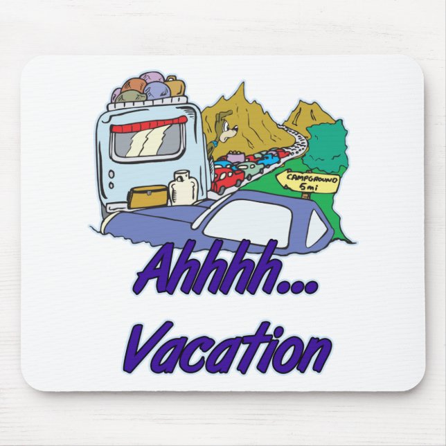 Tapis De Souris Ahh Camping de vacances (Devant)