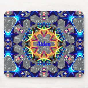 Tapis De Souris AIDEN ~ Motif fractal 3D lumineux ~