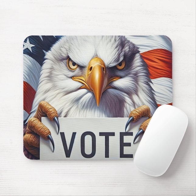 Tapis De Souris Aigle Balle Avec Signe Vote (Avec souris)