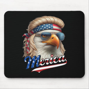 Tapis De Souris Aigle chauve Merica 4 juillet Aigle Blonde Mulle D