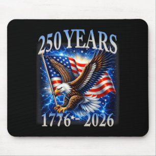 Tapis De Souris Aigle et Drapeau 250 Ans 1776-2026 250e Anniversai