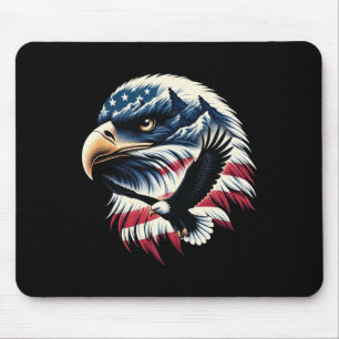 Tapis De Souris Aigle Patriotique Drapeau Usa 4 Juillet Homme Femm