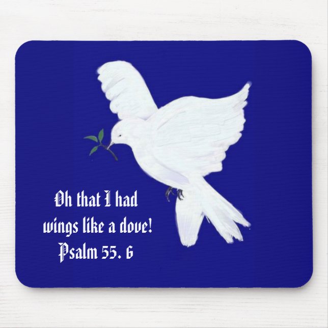 Tapis De Souris Ailes comme une citation de Colombe-Bible (Devant)