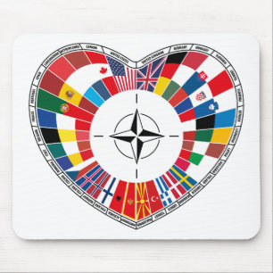 Tapis De Souris Aime les pays de l'OTAN, avec l'OTAN