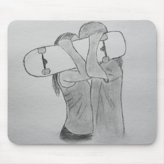 Tapis De Souris Aimer le patinage (Devant)