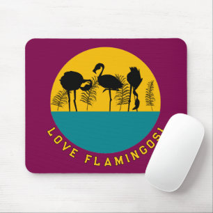 Tapis De Souris Aimez les flamants roses !