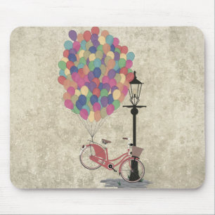 Tapis De Souris Aimez monter mon vélo avec des ballons même si i