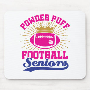 Tapis De Souris Aînés de football de pouf en poudre