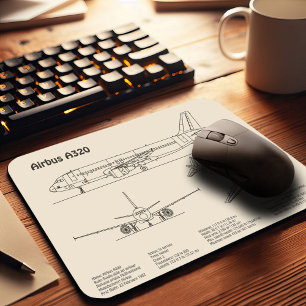 Tapis De Souris Airbus A320 - Plan de dessin du plan directeur de 