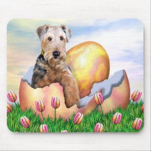 Tapis De Souris Airedale Terrier Easter Surprise