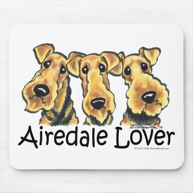 Tapis De Souris Airedale Terrier Lover (Devant)
