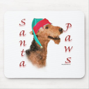 Tapis De Souris Airedale Terrier Père Noël Paws