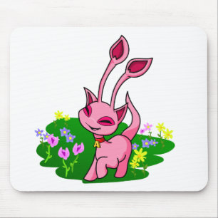 Tapis De Souris Aisha rose caracolant par des fleurs