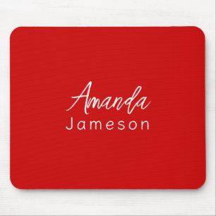 Tapis De Souris Ajouter le nom complet Simple Minimal Monogramme L