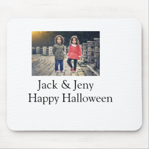 Tapis De Souris ajouter nom photo texte Halloween enfant fille gar