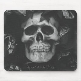 Tapis De Souris Ajouter Vos Mots Crâne foncé Mousepad