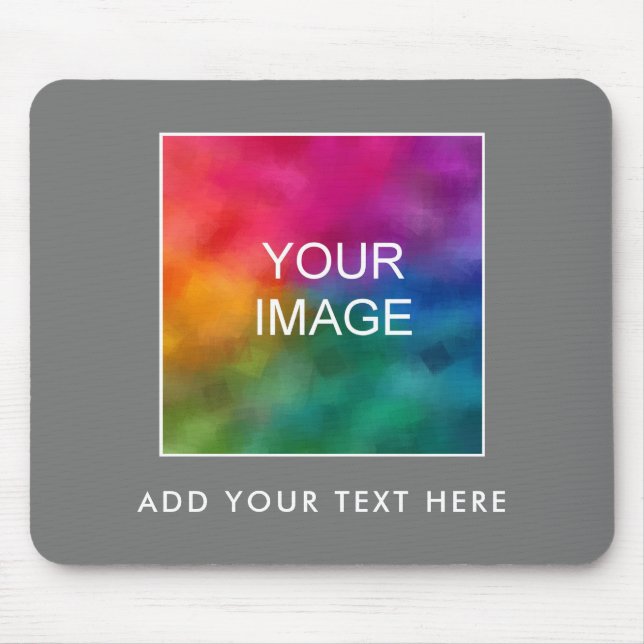 Tapis De Souris Ajouter votre image Photo Texte Entreprise Logo Mo (Devant)
