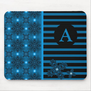 Tapis De Souris Ajouter votre monogramme Artdeco Fleurs en style r