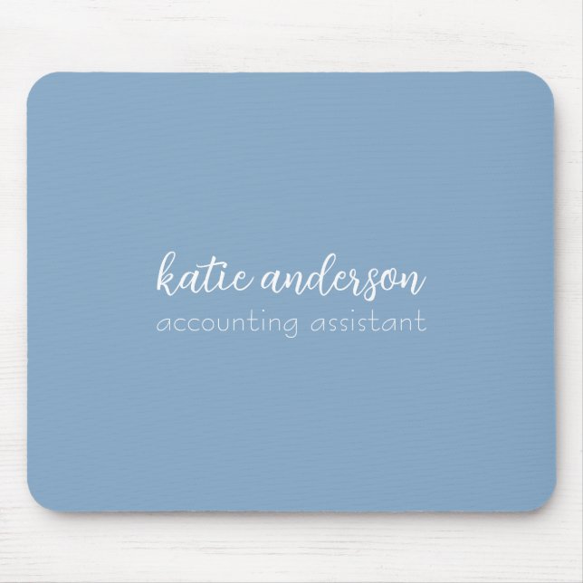 Tapis De Souris Ajouter Votre Nom Monogramme Minimal Nouveau Poste (Devant)