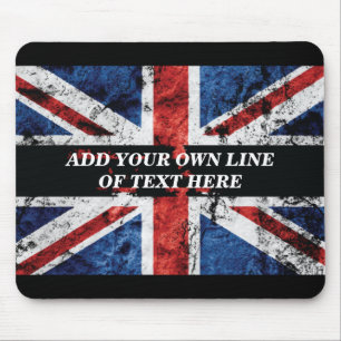 Tapis De Souris Ajouter votre texte sur le drapeau anglais Jeu d'o