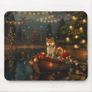 Tapis De Souris Akita Christmas Festive Voyage