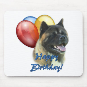 Tapis De Souris Akita Joyeux Ballons d'anniversaire