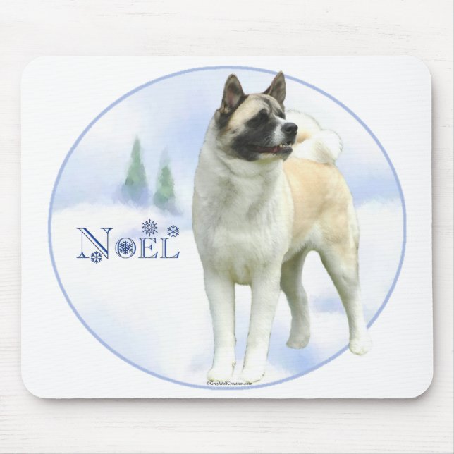 Tapis De Souris Akita Noel Mousepad (Devant)
