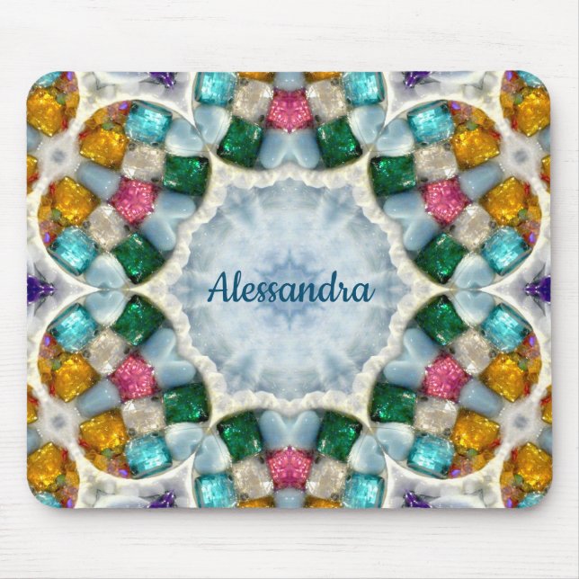 Tapis De Souris ALESSANDRA ~Gem Stone ~ Personnalisé (Devant)