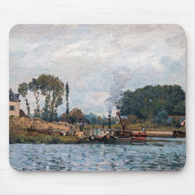Tapis De Souris Alfred Sisley - Bateaux à l'écluse à Bougival (Devant)
