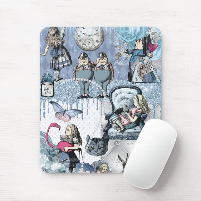 Tapis De Souris Alice au pays des merveilles Blue Ice Elegant (Avec souris)