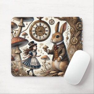 Tapis De Souris alice au pays des merveilles lapin blanc