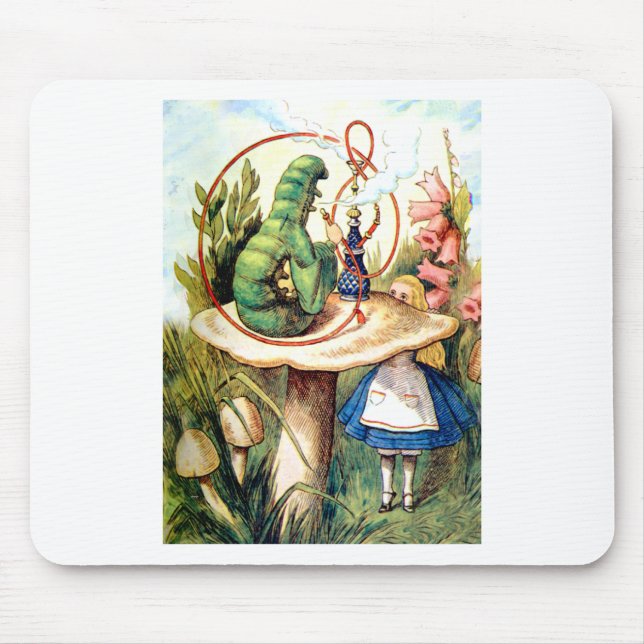 TAPIS DE SOURIS ALICE ET LE CATERPILLAR (Devant)