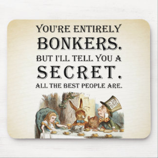 Tapis De Souris Alice In Wonderland - Tea Party - Citation Bonkers