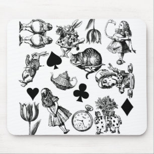 Tapis De Souris Alice Lapin Blanc Wonderland Classique