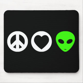 Tapis De Souris Alien d'amour de paix