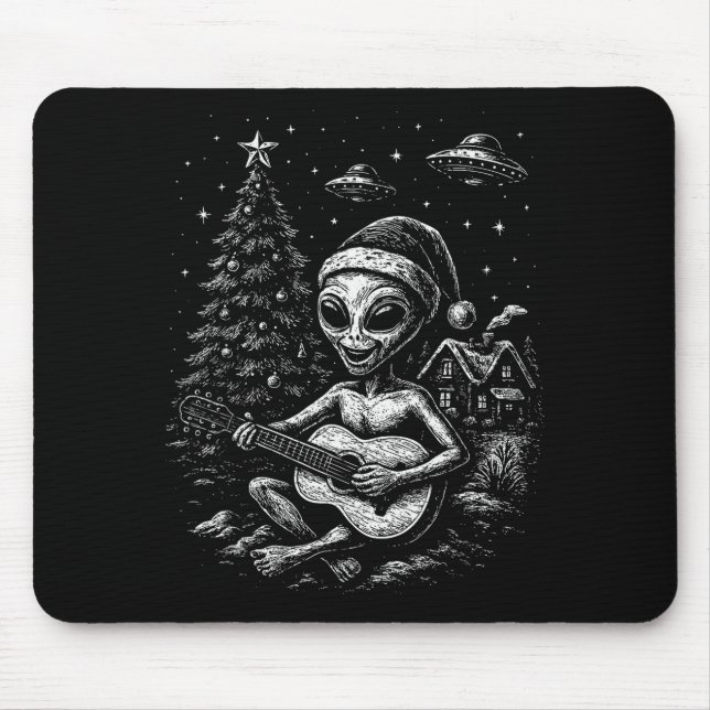 Tapis De Souris Alien Loves Christmas  (Devant)