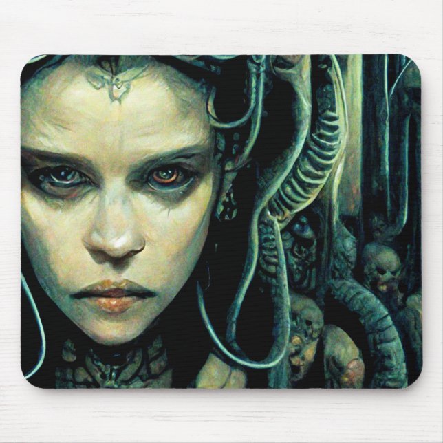 Tapis De Souris Alien Tech Girl Science Fiction (Devant)