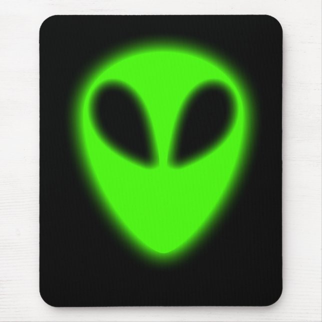 Tapis De Souris Alien vert éclatant Mousepad (Devant)