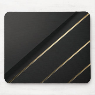 Tapis De Souris Alignement Doré — Noir et Or Minimaliste