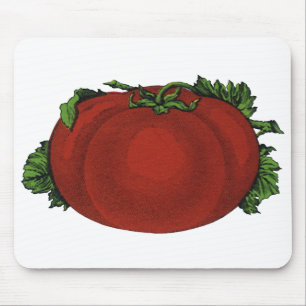 Tapis De Souris Aliments Anciens, Tomate Mûre, Légumes et Fruits