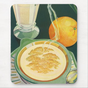 Tapis De Souris Aliments de santé vintage, boissons, petit-déjeune