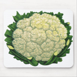 Tapis De Souris Aliments vintage, légumes, chou-fleur