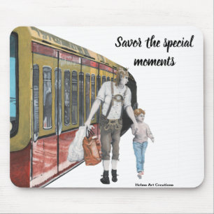 Tapis De Souris Allemand Elf Berlin Train Voyage Imaginaire Art So