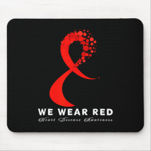 Tapis De Souris Allez Rouge en Février Sensibilisation aux Maladie