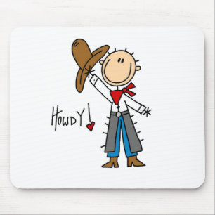 Tapis De Souris Allo ! Chiffre Mousepad de bâton de cowboy