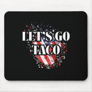 Tapis De Souris Allons Taco Politique Style Rouge Blanc Bleu Échan