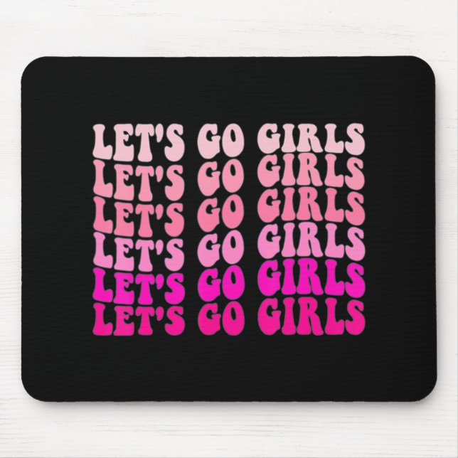 Tapis De Souris Allons-y les filles Voyage EVJF Rétro EVJF (Devant)