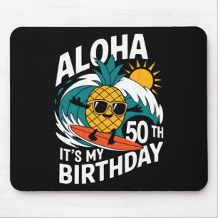 Tapis De Souris Aloha 50e anniversaire Hawaï Surf Pineapple Tropic