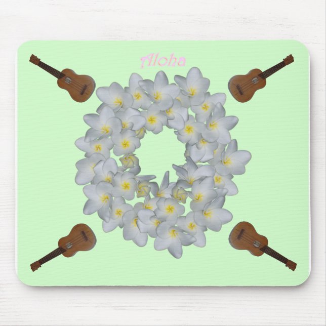 Tapis De Souris Aloha guirlande de Plumeria (Devant)