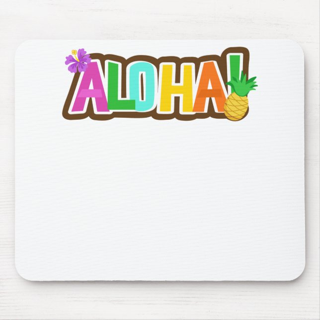 Tapis De Souris Aloha Hawaii Hawaii Île Hawaiian Surf Tropical (Devant)